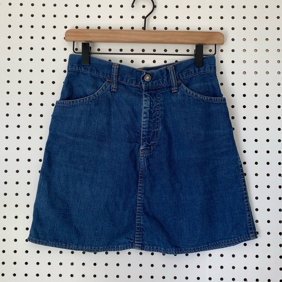 70’s Vintage Levi’s Big E Denim Skirt - Picture 3 of 11